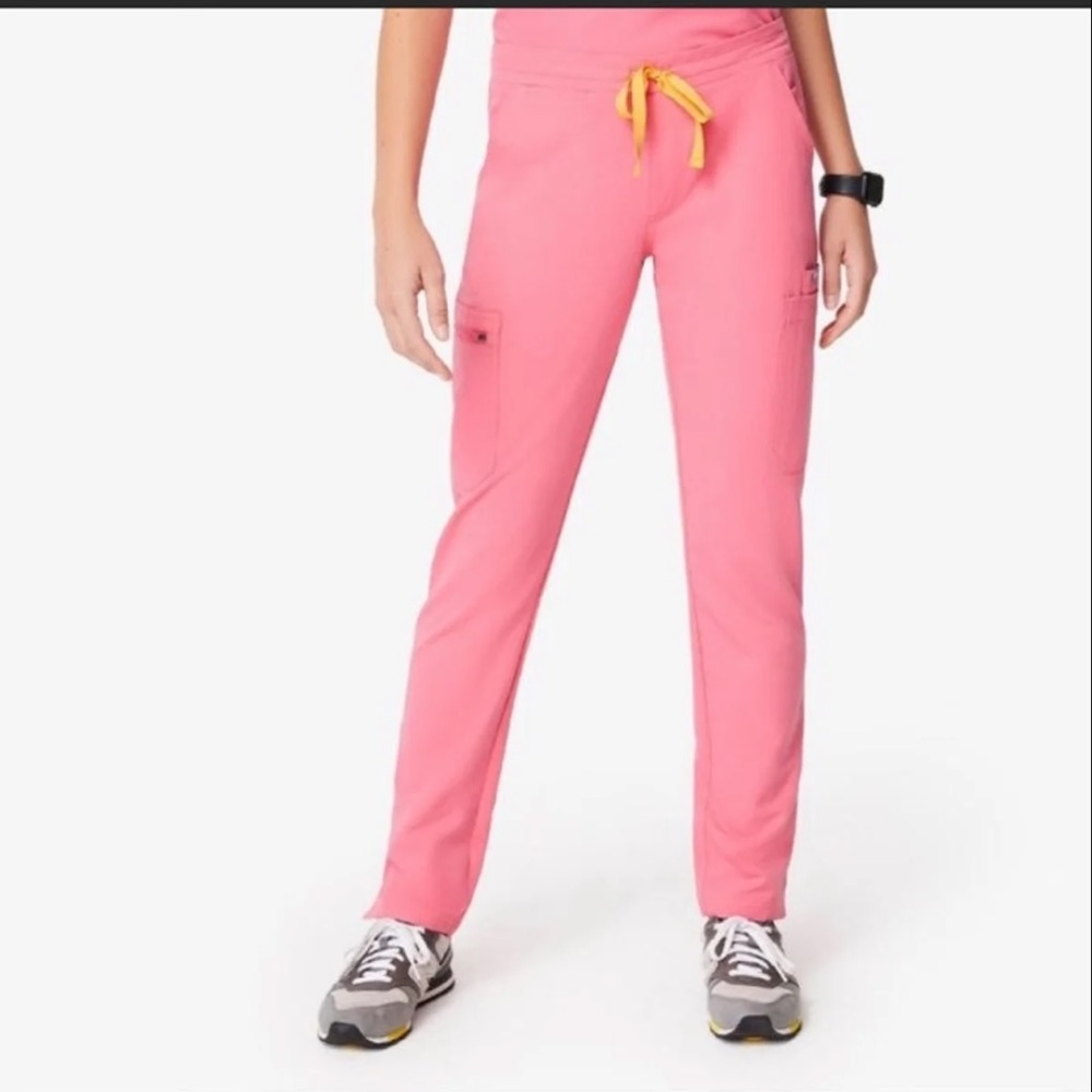 Figs neon pink skinny yola pant small petite